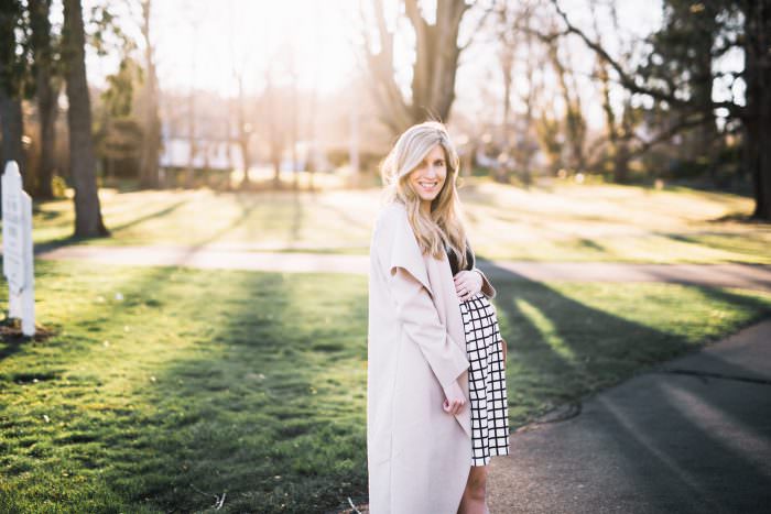 This motherhood blogger is styling a NOM maternity dress at 23 weeks with baby #3!