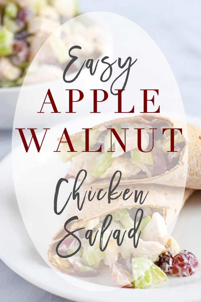 This Easy Apple Walnut Chicken Salad is the perfect quick lunch for Anyone that is strapped for time!