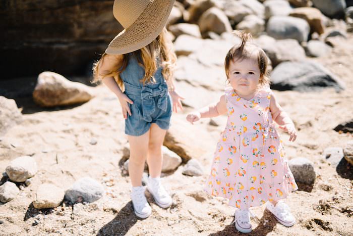 This life and style motherhood blogger is talking about the Best of Kids Fashion for Spring with these beach images taken of her two little ladies!