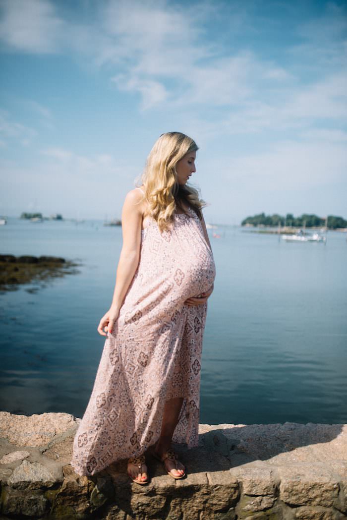 37 week bump update with Lynzy & Co // Maternity Style in a breezy maxi dress