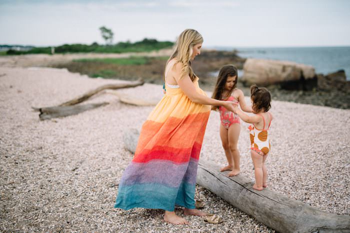 35 weeks in a non maternity dress from Anthropologie! 35 week baby bump update