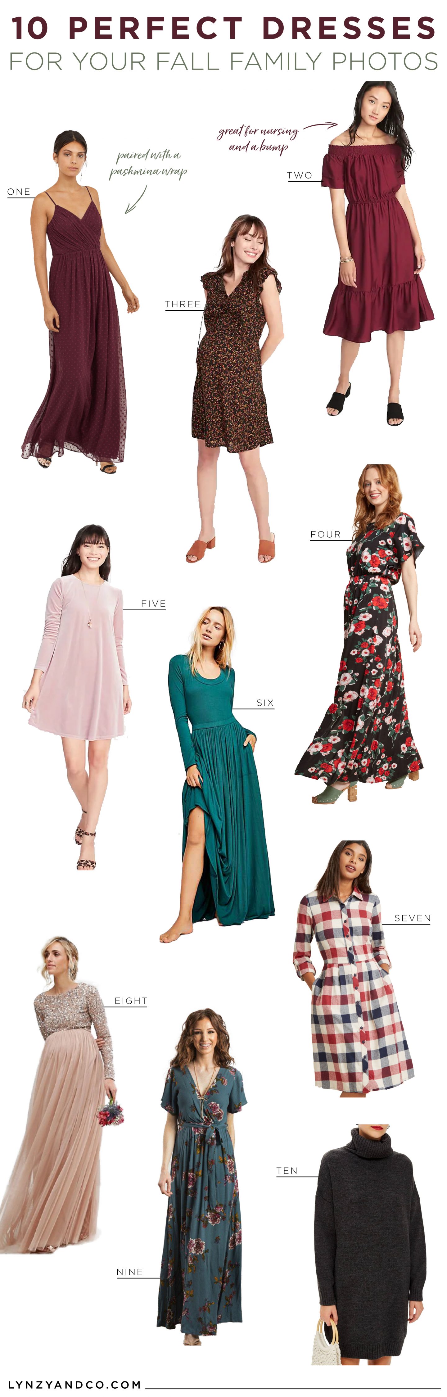 6 Perfect Dresses for Fall Family Photos - Lynzy & Co. 6 Perfect Dresses for Fall Family Photos - Lynzy & Co.