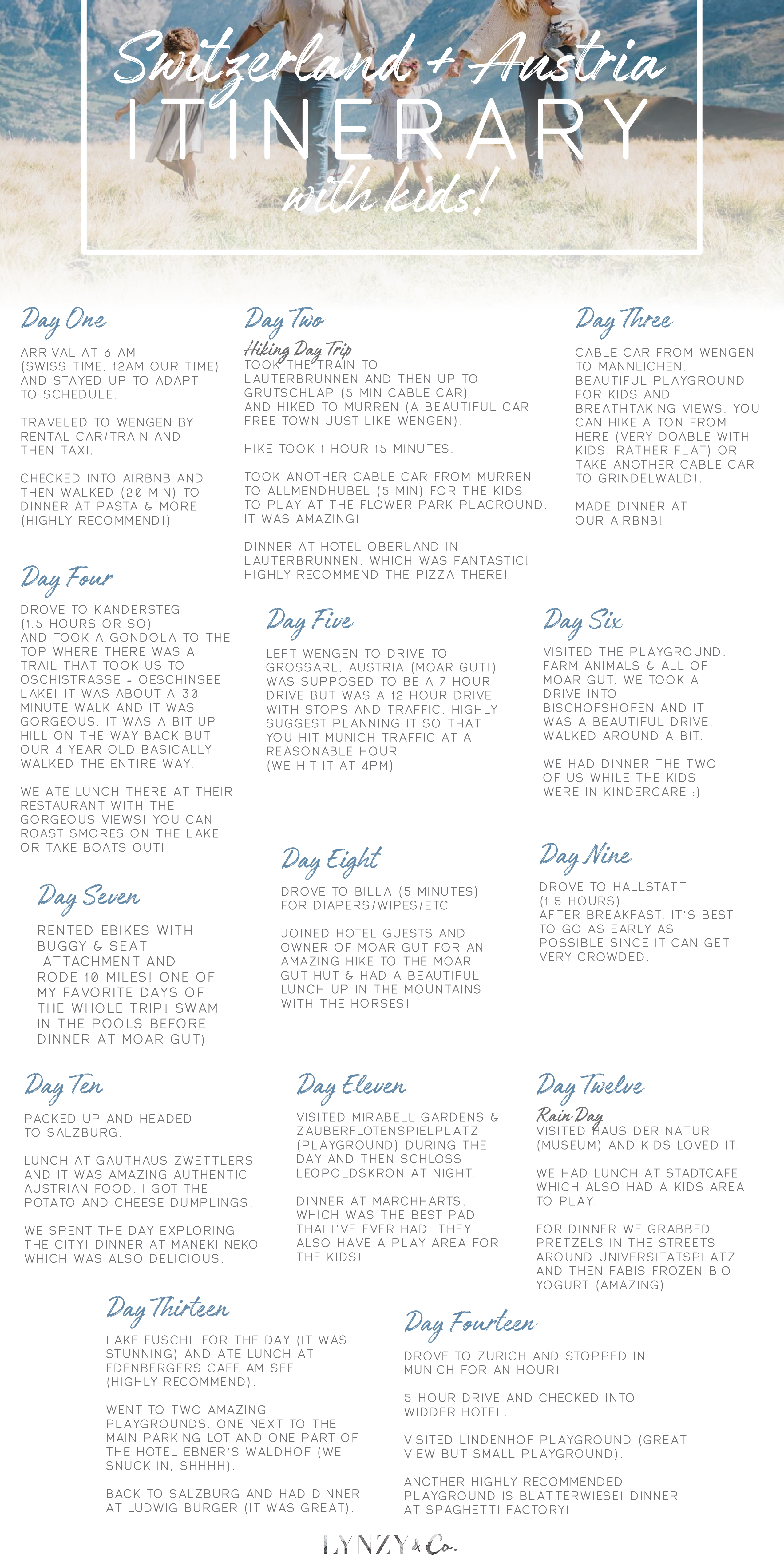 Switzerland with Kids | OUr entire trip itinerary for traveling to Switzerland & Austria as a family!